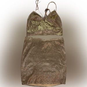 Bronze Sparkle Skirt Set ✨